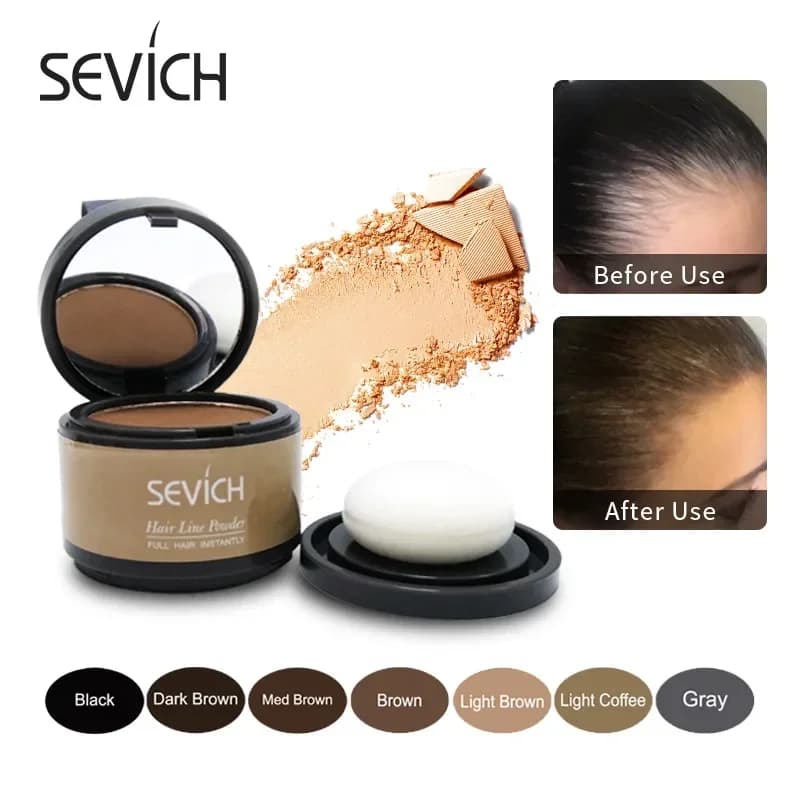 Sevich Hair Fluffy Powder istantaneamente Hair Concealer Coverage istantaneamente Black Root Cover Up Natural Instant Hair Line Shadow