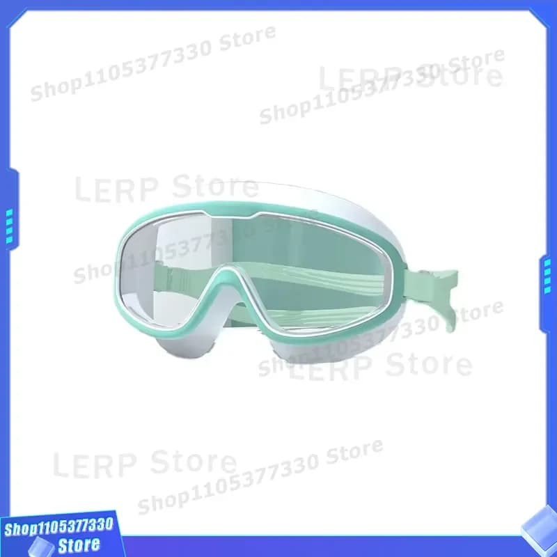 Large Frame Adult Swimming Goggles Anti Fog Waterproof Universal Fit Integrated Design Clear Vision Pool Swim Eyewear Gear