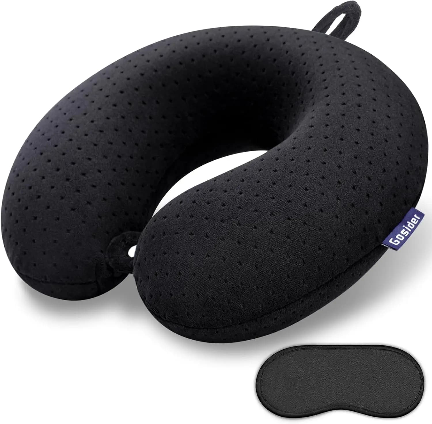 Cuscino da Viaggio in Memory Foam con Rivestimento in Velluto per Aereo, Auto, Casa