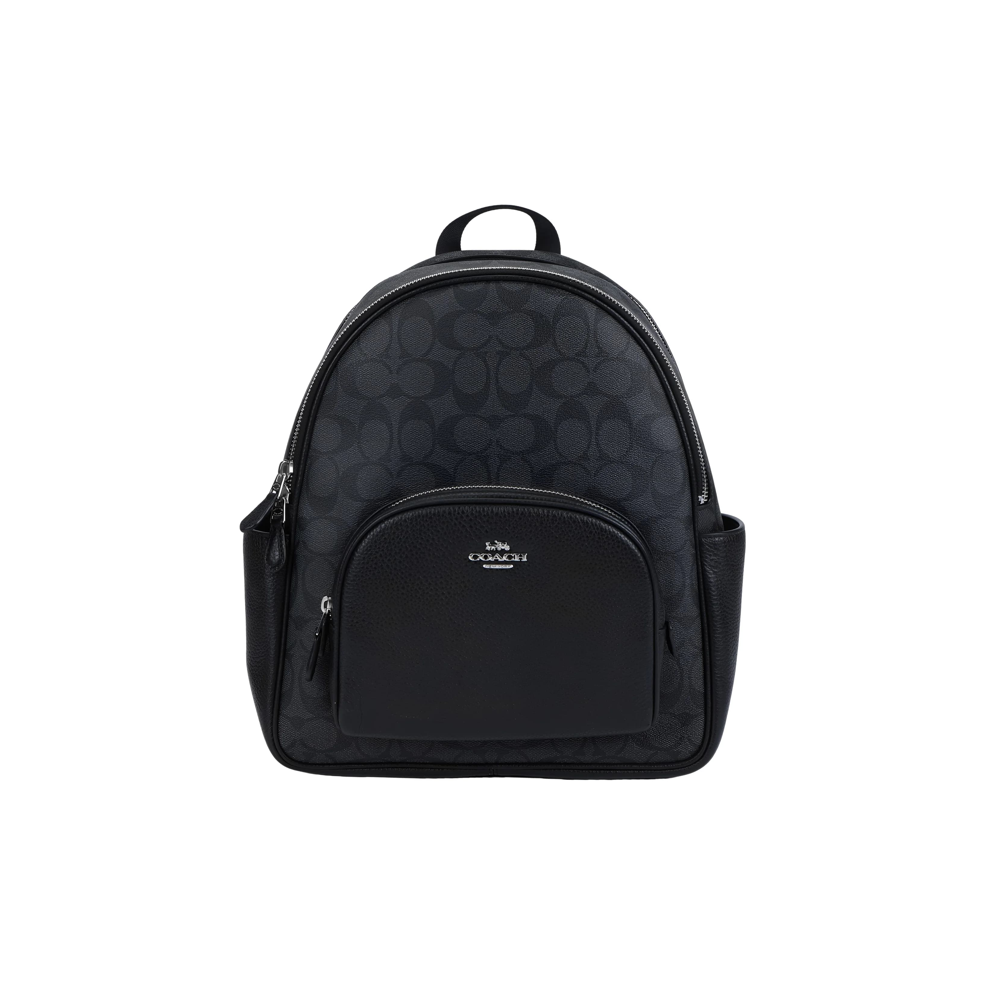 COACH Canvas With Leather Backpack Unisex Black 5671-SVTSQ