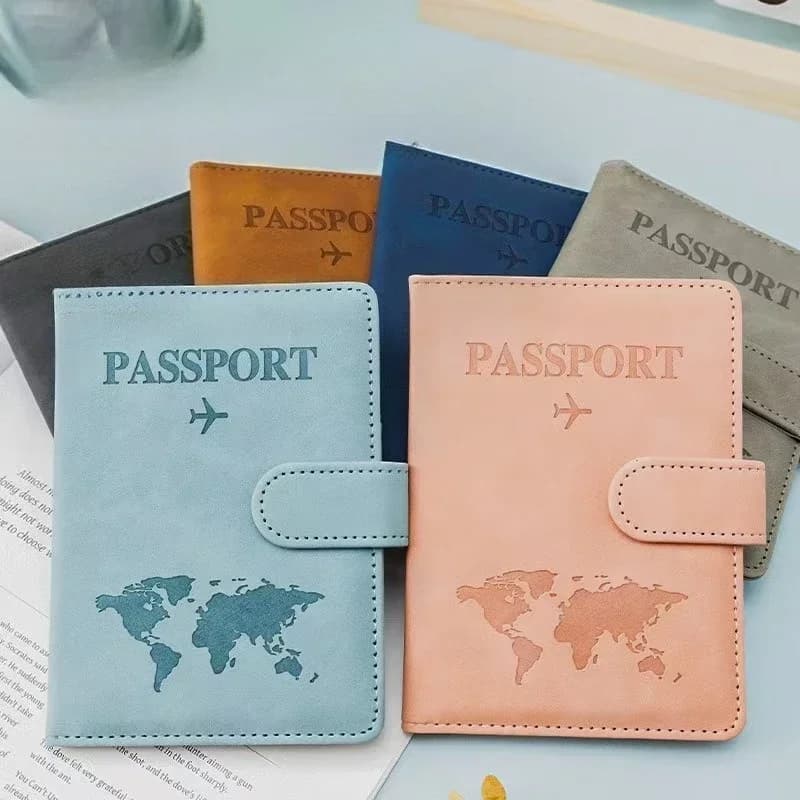 2025 Uomo Donna HaspTravel Custodia per passaporto Custodia protettiva per biglietti in pelle PU con custodia protettiva per porta carte di credito