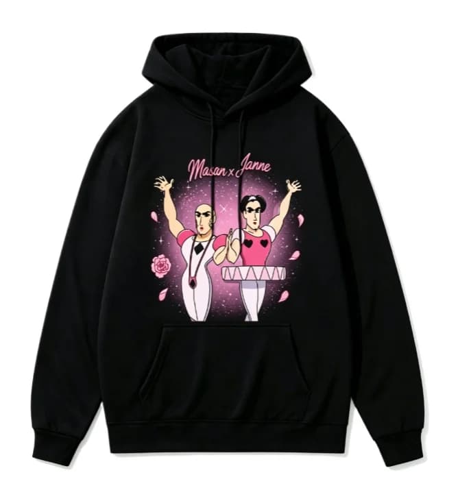Men Women Streetwear Hoodie Anime Cartoon Graphic Print Oversized Loose Pullover Sweatshirt Casual Daily Wear Top Autumn Winter
