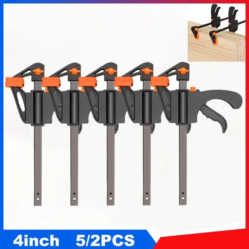 Work clamp for joinery 5/2 Pieces - Fast release clamp 4 Inch, Special Tool for Carpentry