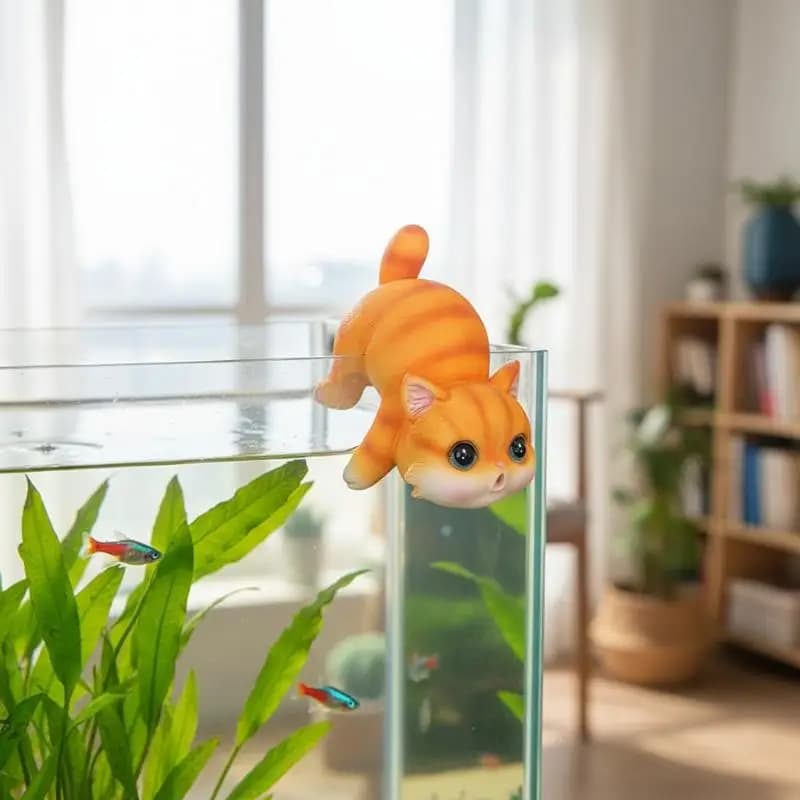 Cat-shaped vases decorations, cute plant hanging ornaments, fun pot decorations, resin cat statuettes