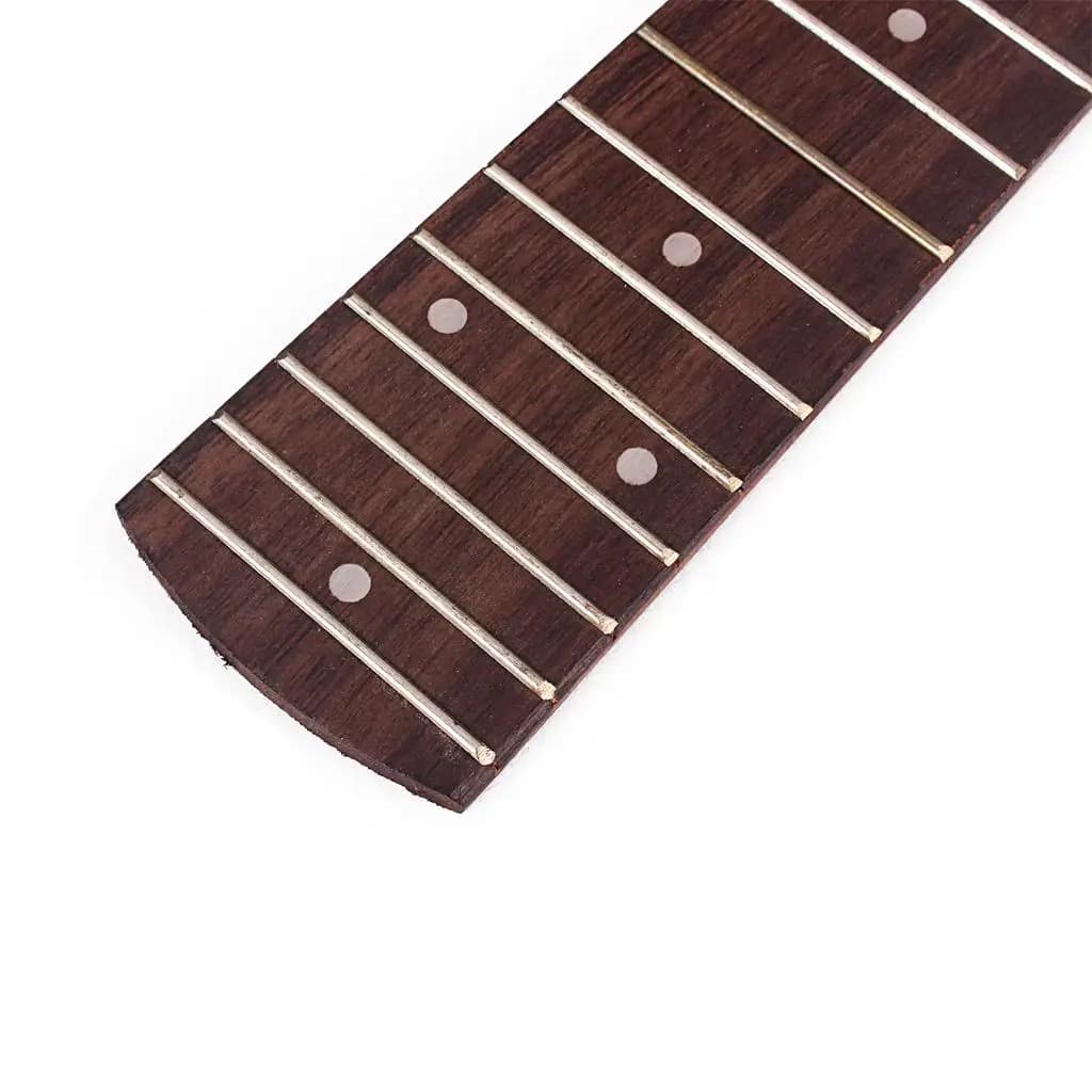 Tastiera in Palissandro per Ukulele da 21 Pollici, Ricambio Fai-da-Te con 15 Tasti e Punti Bianchi