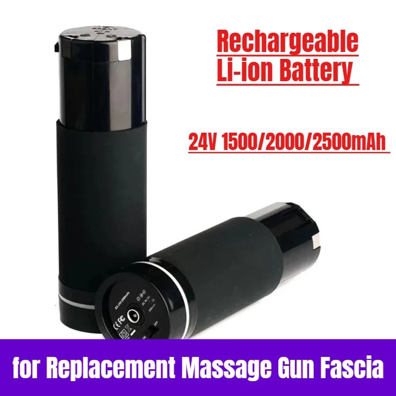 24V 1500/2000/2500mAh rechargeable lithium ion battery for replacement massage gun