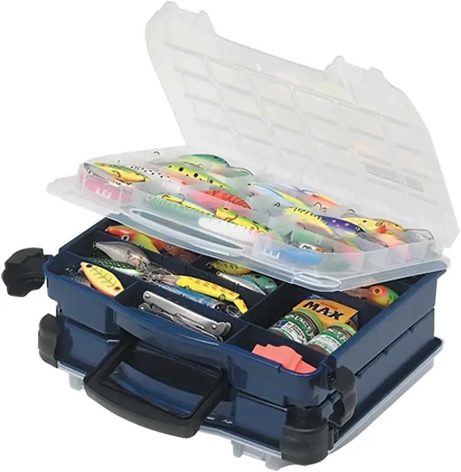 Double Side Fishing Organizer with Two Covers, Premium Bearing Box for Fishermen