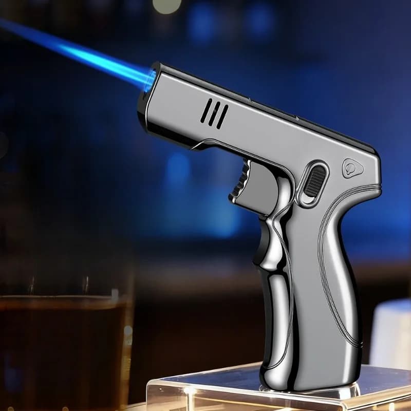 1300 ° Pistola a spruzzo ad alta temperatura Turbina a gas butano Torcia Accendino Blocco di sicurezza Interruttore antincendio Cucina esterna Accendini per sigari Fumatori