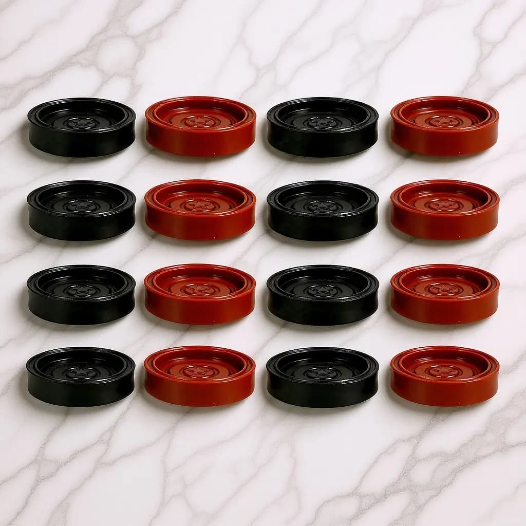 24Pcs ABS Pieces Round Design Smooth Finish Replacement Board Game Accessories for Backgammon Home Travel