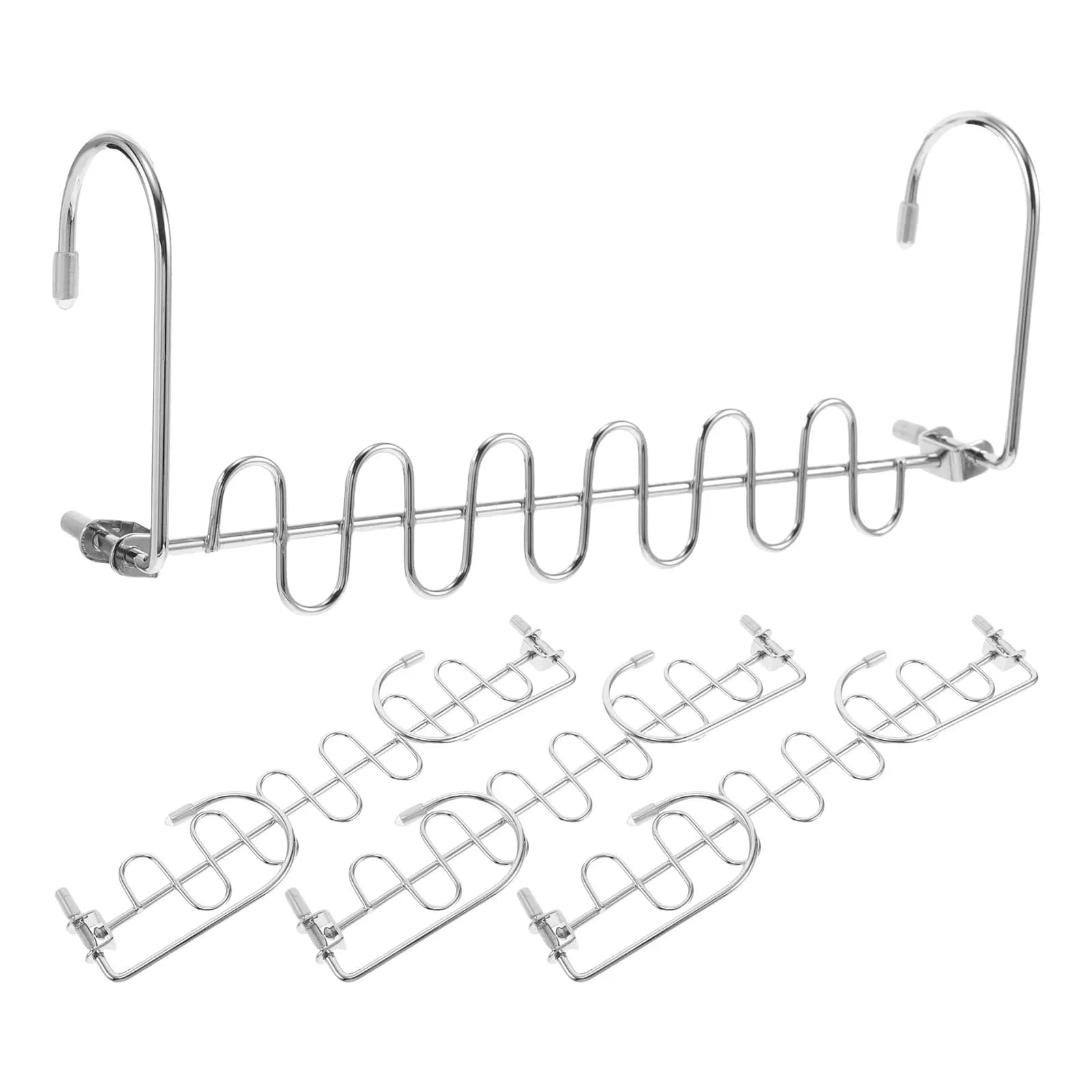 Set di 4 Appendiabiti Salvaspazio in Metallo, Organizzatore Pieghevole Multistrato Antiscivolo per Camicie, Cappotti, Pantaloni, Asciugamani, Cinture, per Dormitorio