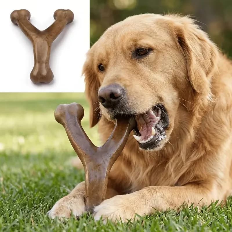 Durable Dog Chew Toy for Medium Breeds Nylon Teeth Grinding Stick for Intense Chewing Bite Resistant Patterned Pet Toy