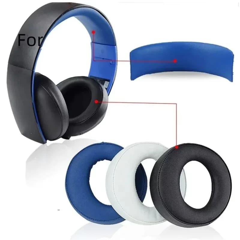 SONY PS4 Gold Wireless Playstation 3 Playstation 4 CECHYA-0083 Stereo 7.1 Virtual Surround Headphones, headset covers