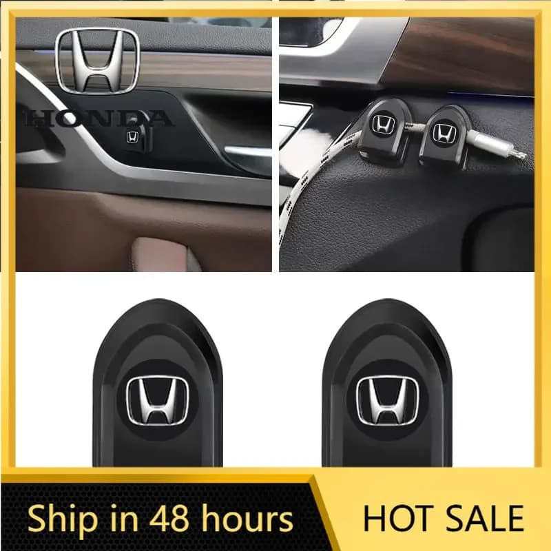 Accessori Auto: Mini Gancio Organizzatore Adesivo da Parete per Cavi USB e Chiavi, Compatibile con Honda Civic, Dio, CR-V, Fit