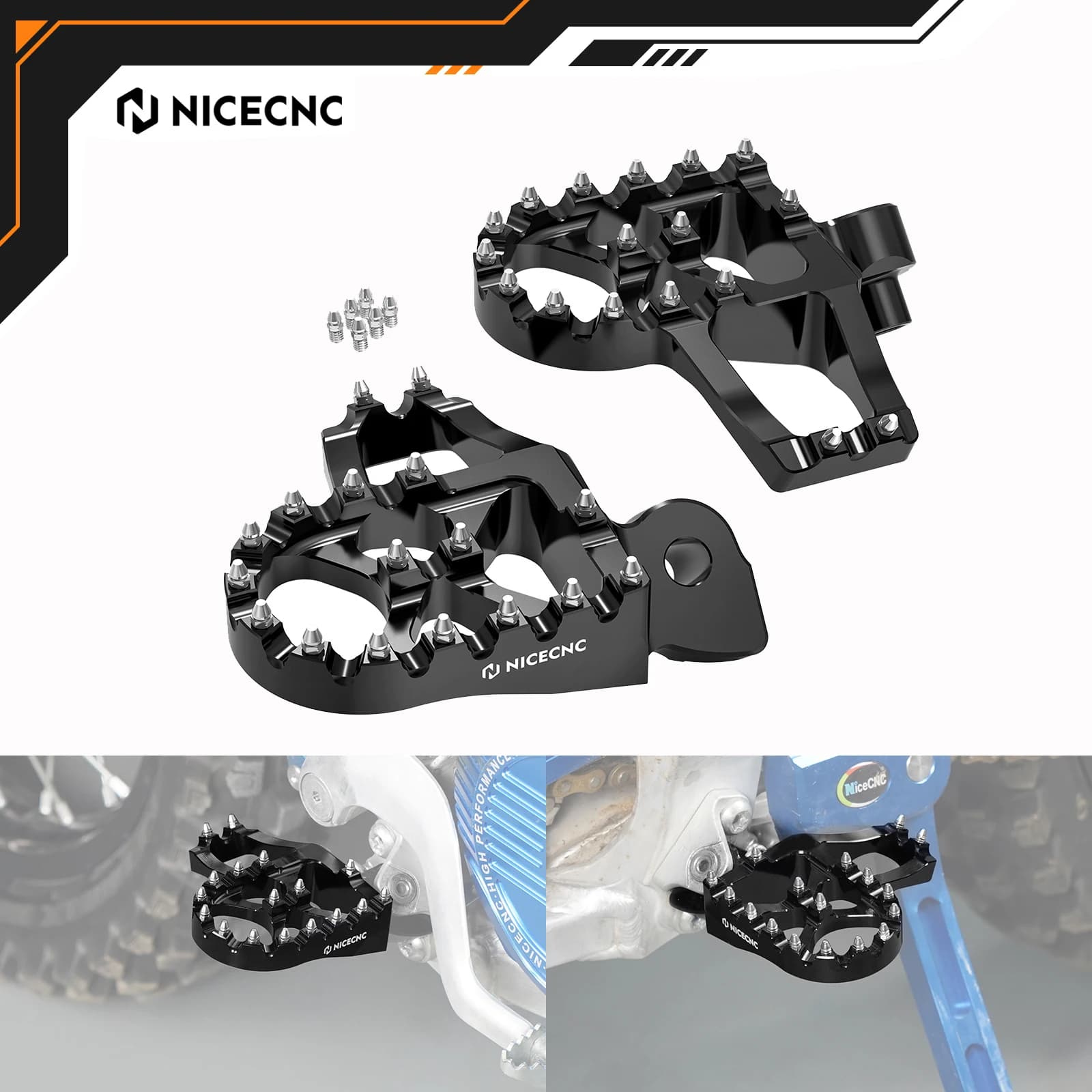 NICECNC Per Yamaha Tenere 700 XTZ700 Tenere 700 Rally Edition 2020-2023 Tenere 700 World Raid 2022 Pedane forgiate Pedane