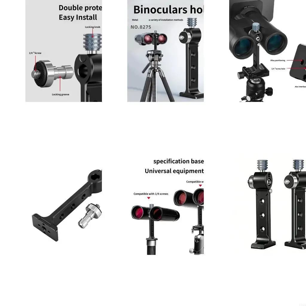 Adattatore per treppiede binoculare in lega alluminio 193A per binocolo con blocco sicurezza per birdwatching