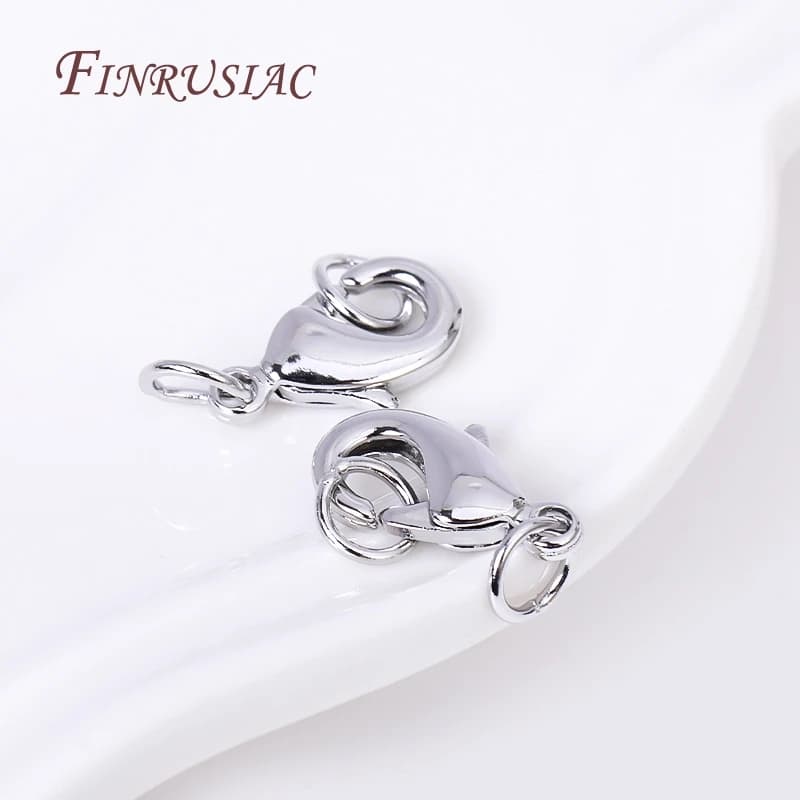 For bracelet necklace Supplies for creation of DIY jewelry 10 pcs Wholesale snap hooks with 2 rings Closed Connectors Closure