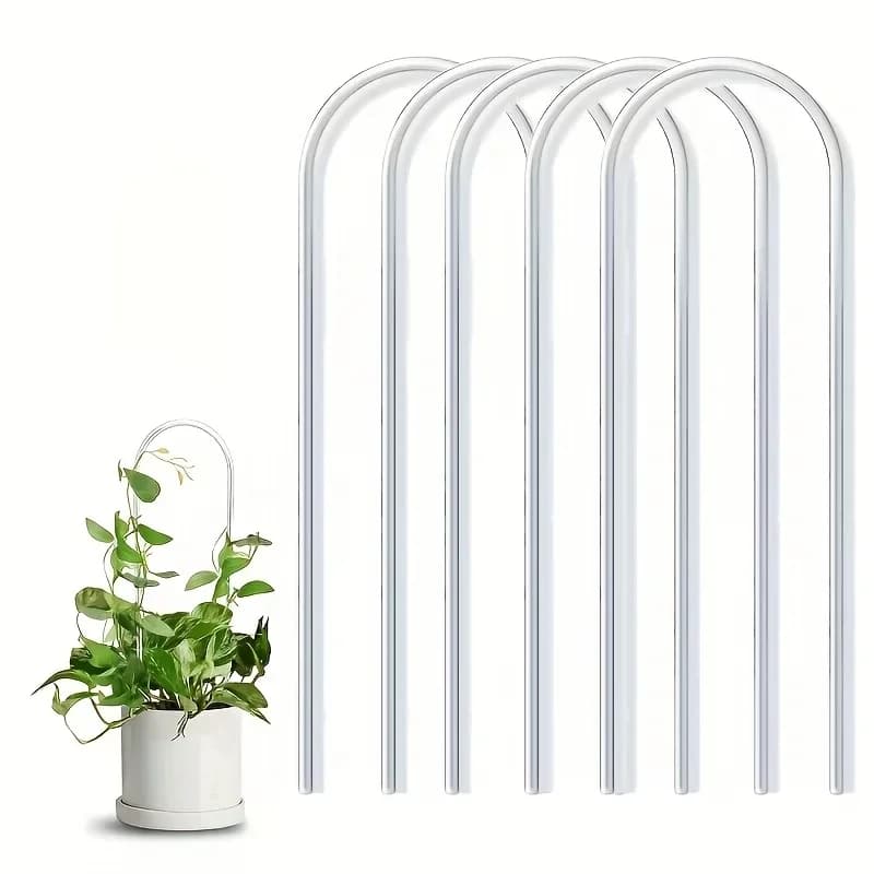 Support for U Shape Copper Plants in Transparent Acrylic, Durable Invisible Support for Vases, Ideal for Indoor Copper Plants