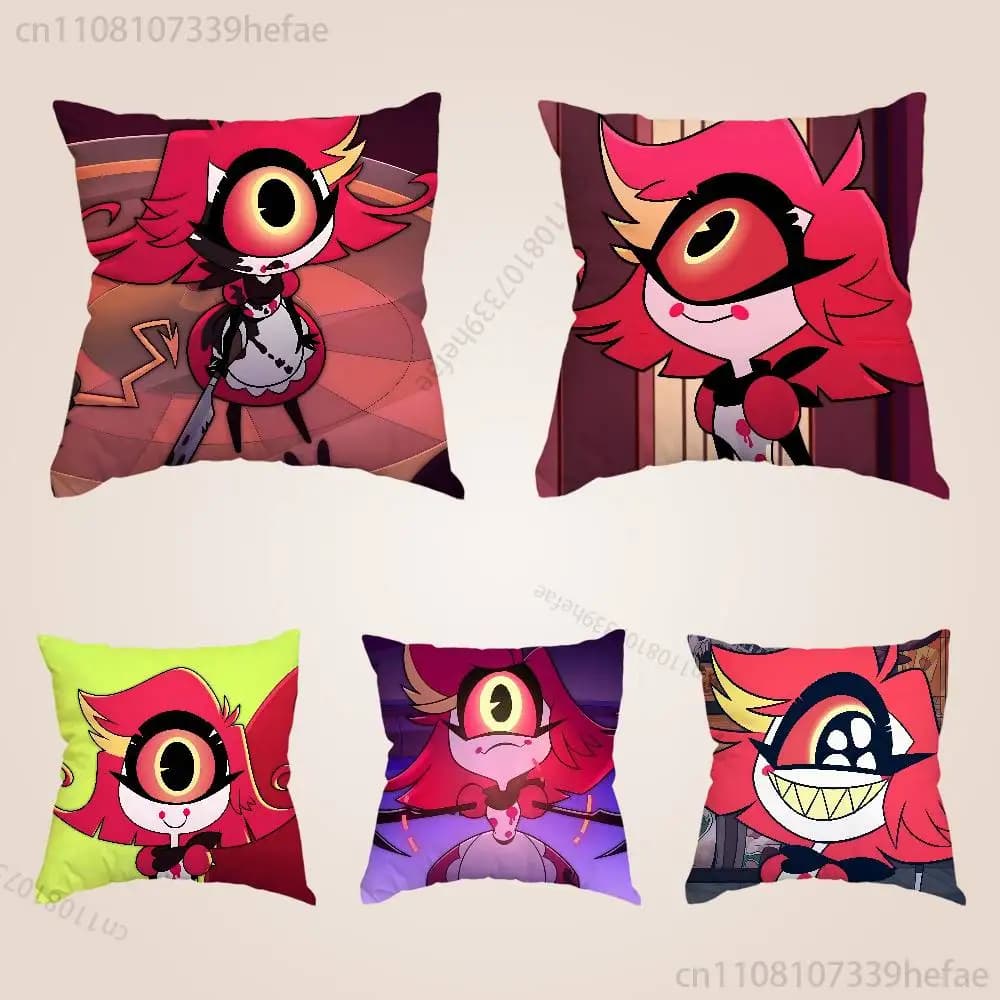H-Hazbin Hotel Niffty Throw Pillow Case For 45x45cm,55x55cm,30x30cm For Home Bedroom Decoration And Protector