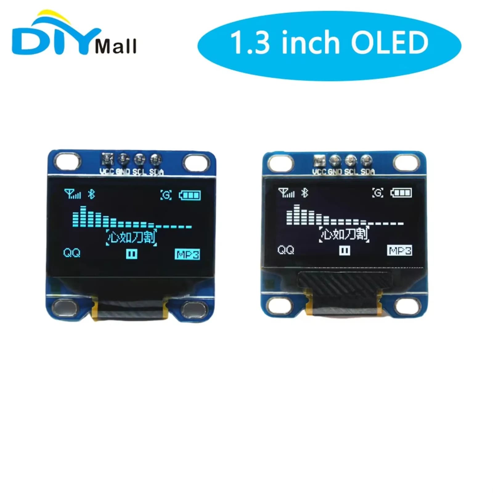 Modulo Display OLED da 1.3 Pollici 128X64 I2C IIC Seriale SH1106 Schermo per Arduino 51 STIM32 SCR DIY0142