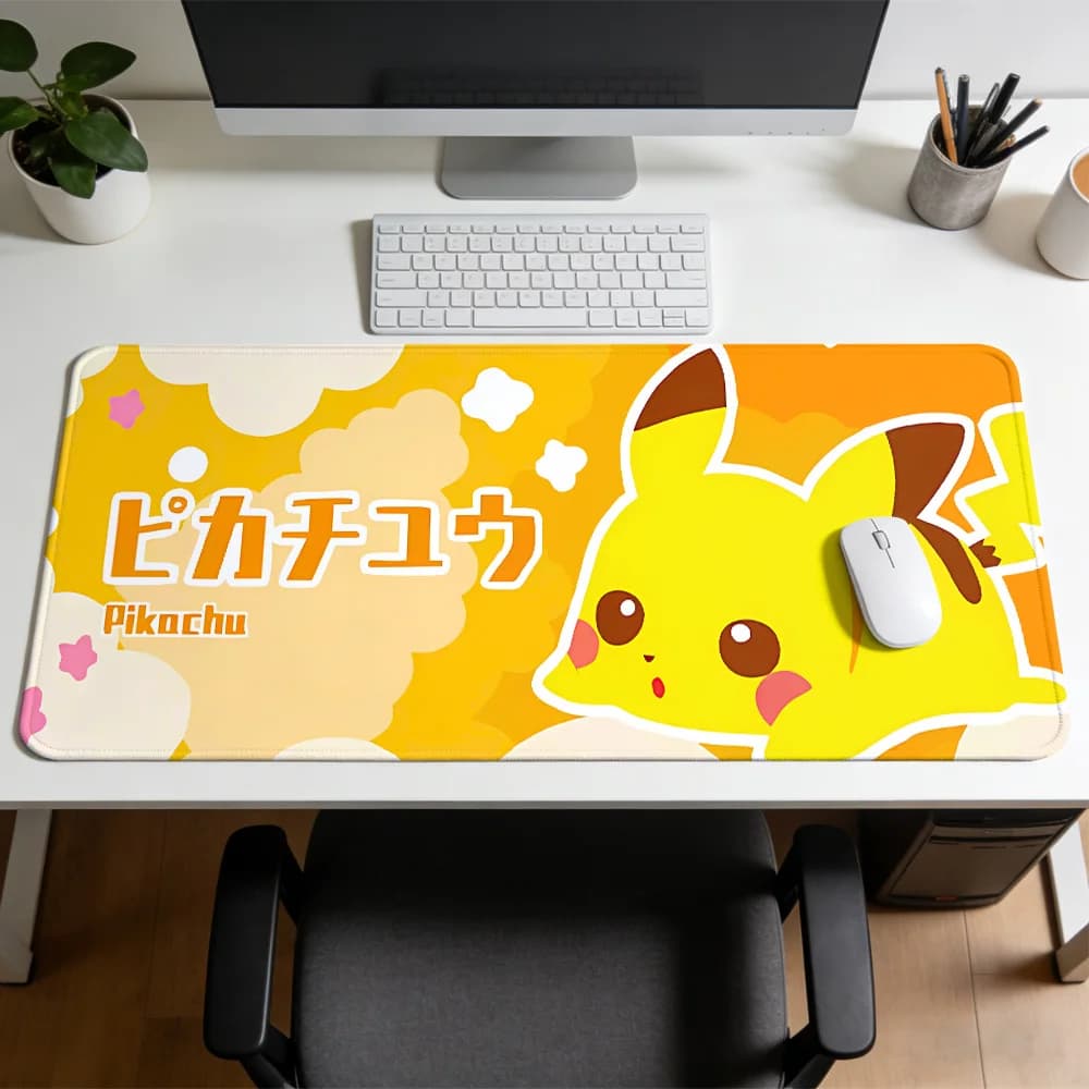 Tappetino per Mouse Professionale BKM-Po-ke-mons, Tappetini da Gioco, Tappetino per Scrivania, Tappetino Antiscivolo per Tastiera Meccanica, Grande Mousepad
