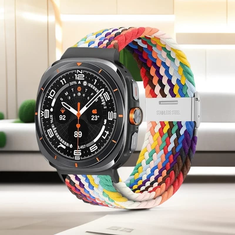 1 pz cinturino orologio intrecciato elastico in nylon per Samsung Galaxy Watch 8Classic 46mm/Ultra 47MM fibbia in metallo per Samsung Galaxy Watch8