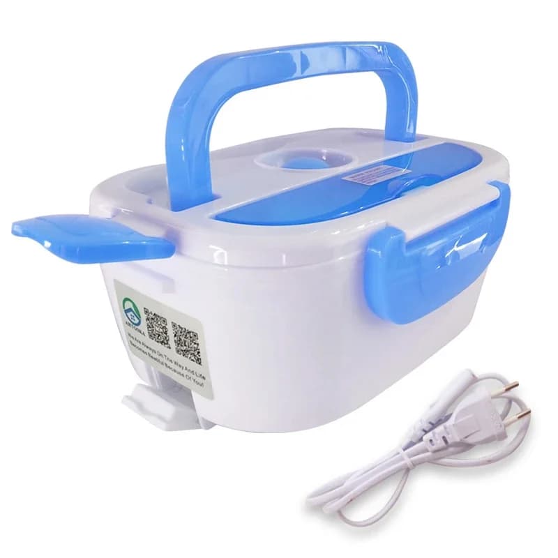 220V 12V bento Lunch Box riscaldamento elettrico portatile contenitore per alimenti per uso alimentare scaldavivande per bambini 4 fibbie set di stoviglie