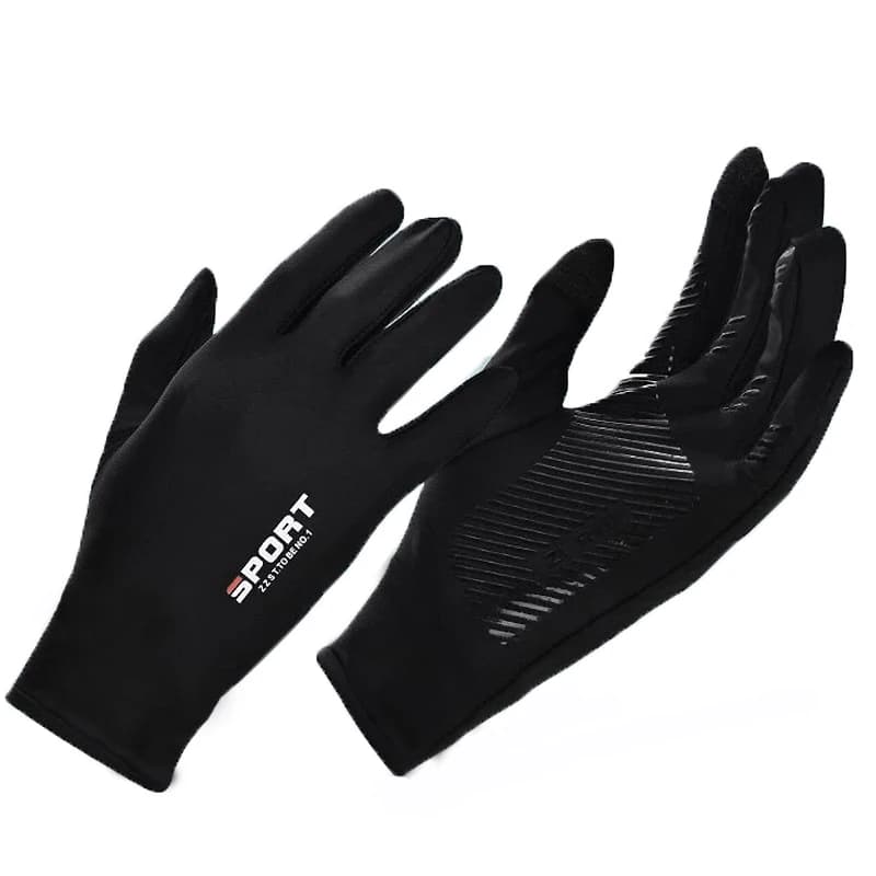 Summer Non-slip Gloves for Ice Silk Touchscreen Waterproof Cycling Gloves for Outdoor Sun Fishing
