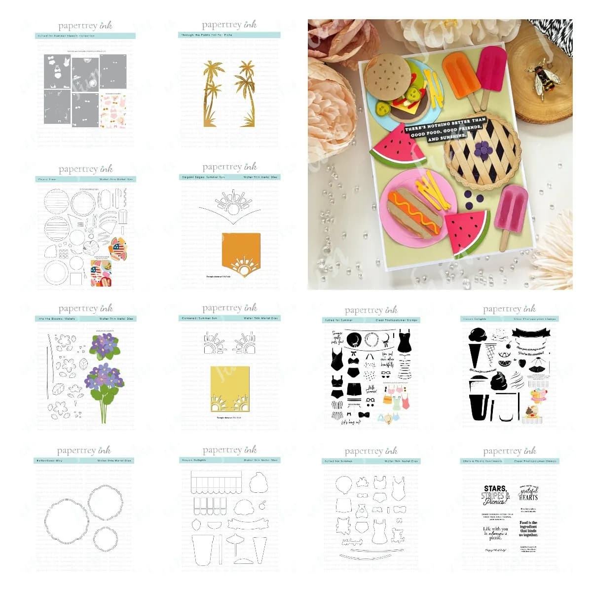 Francobolli e matrici 2024 nuovi arrivi May Mini Stamp Set Summer Palms Hot Foil piatti stencil fai da te Scrapbook Faith sentents Mold