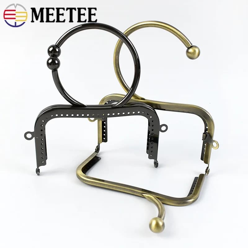1/2Pcs 12.5cm Metal Frame Handbag Handle Bag Handles Kiss Clasp Lock for Women's Clutch Bags DIY Hardware Accessories