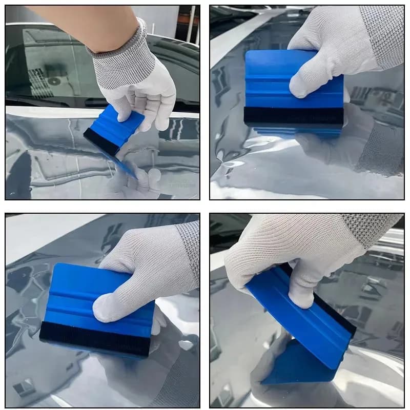 Kit di Strumenti per Wrapping Auto, Attrezzi per Oscuramento Finestrini, Spatola in Feltro per Vinile, Coltello Multiuso, Raschietto in Plastica
