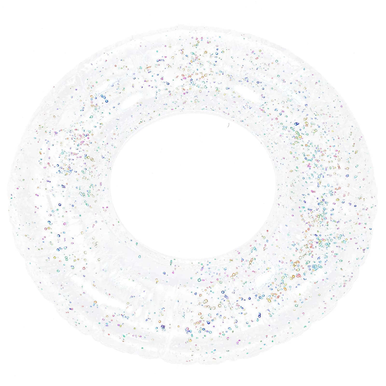 Anello da nuoto gonfiabile, anello galleggiante estivo per piscina, anello da nuoto glitterato, galleggiante glitterato per piscina