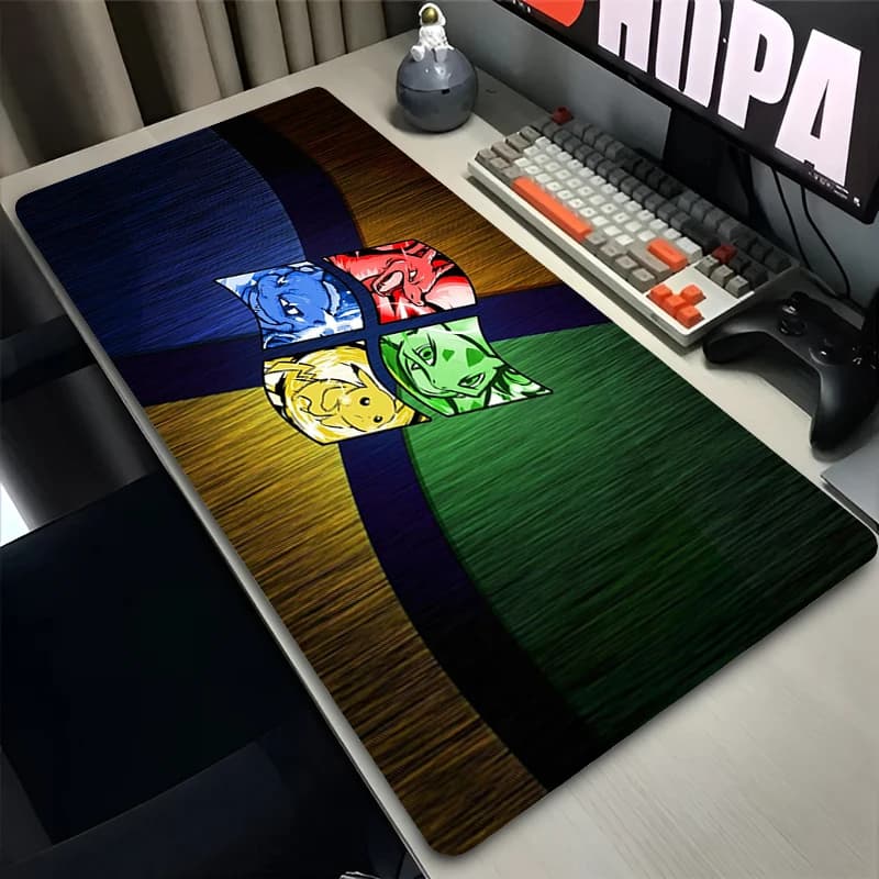 Tappetino per mouse grande Gamer HD con stampa, tappetino da scrivania esteso 90x40cm, Pokemon Pikachu, accessori per PC e computer, tappetino per mouse anti-sfilacciamento per gaming anime