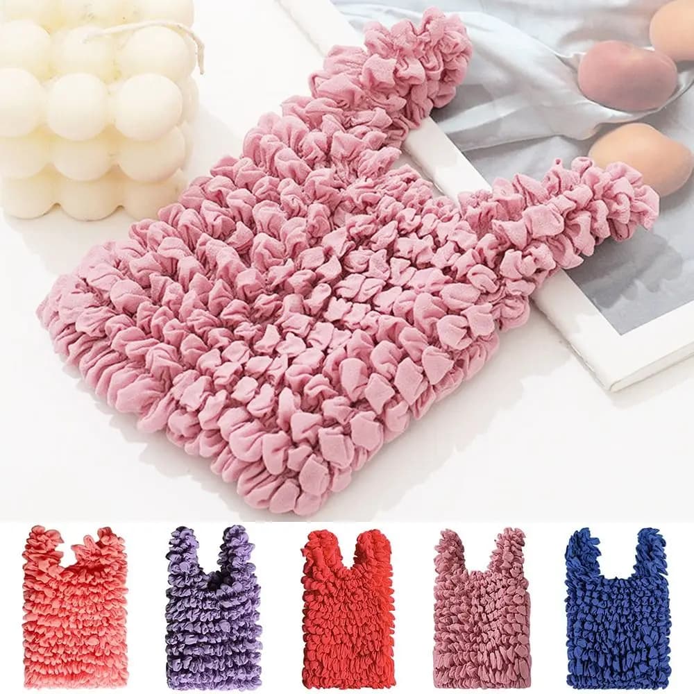 Fold Stretch Bag Multi Purpose Elastic Flexible Shopping Bag Bubble Elastic Bag Elastic Paddy Bag Large Capacity Women Handbag