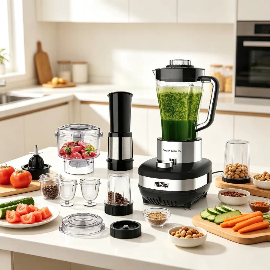 Household 6-in-1 Multifunctional Blender Baby Food Processor Juicer Mixer For Squeezing Juice Making Supplementary Food