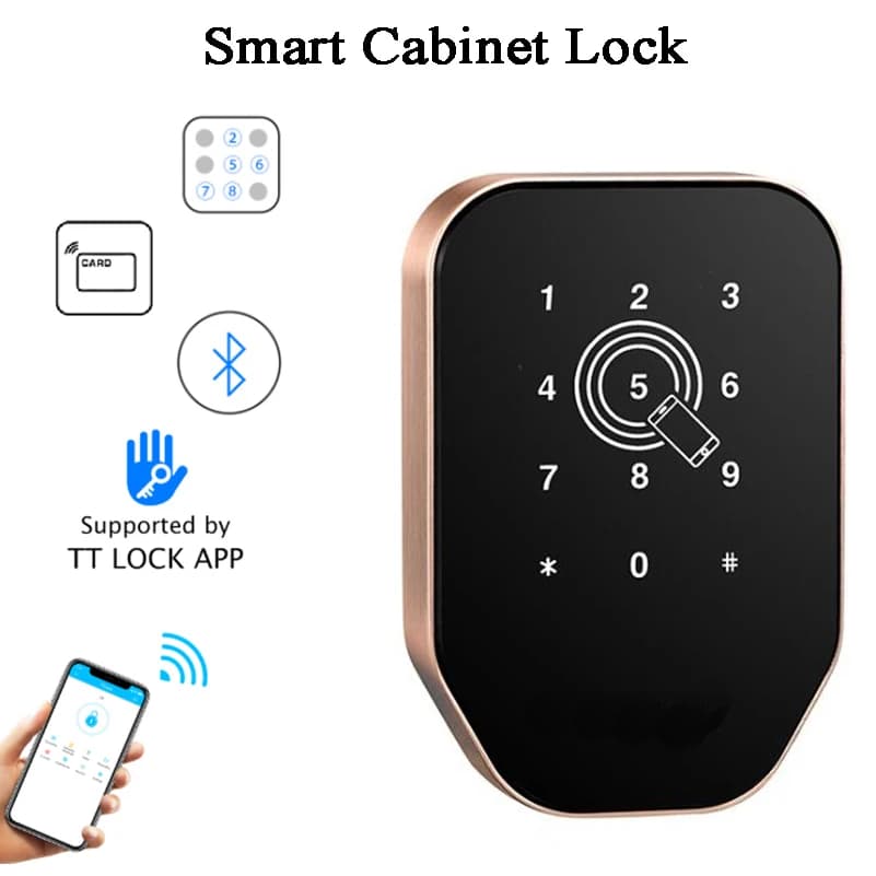 Smart cabinet with lock for lock, keyless drawer lock, TTLOCK phone remote control, RFID electric lock for Bluetooth gym