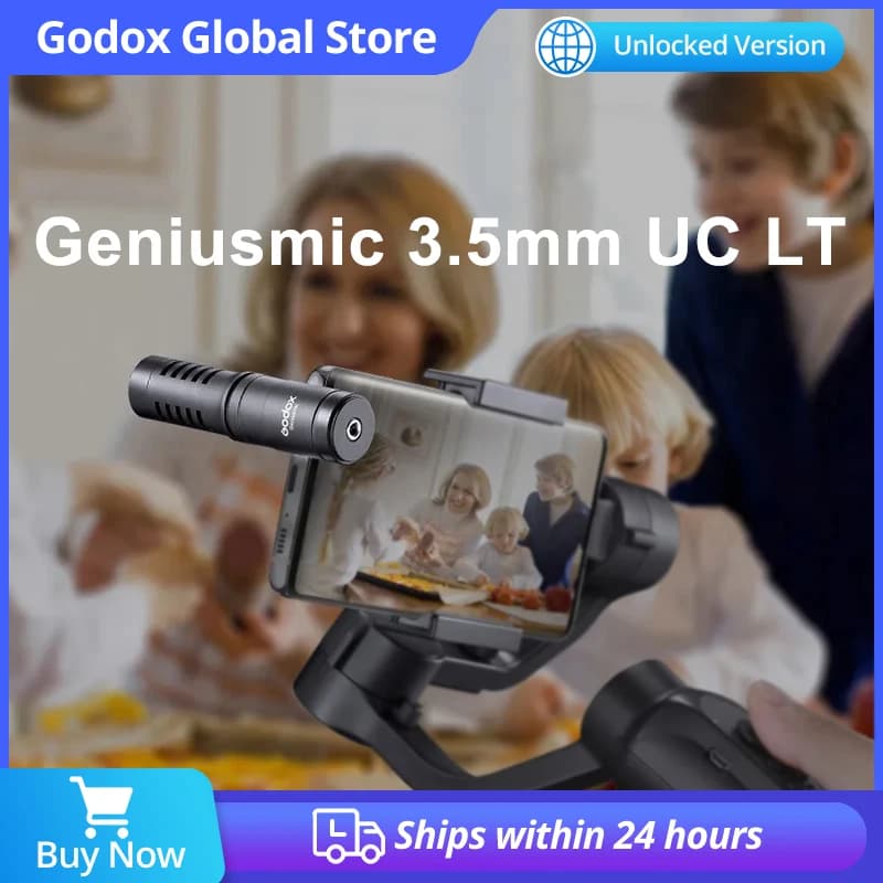 Microfono Direzionale Godox Geniusmic 3.5mm UC LT Super Cardioide per Live Streaming Mobile