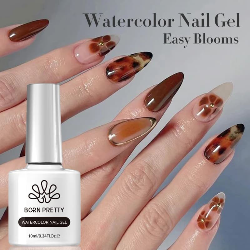 BORN PRETTY 10ml Clear Bloom Gel Smalto per unghie UV/LED Fioritura Soak Off Marvel Gel Colla per spalmare il gel di marmo con effetto