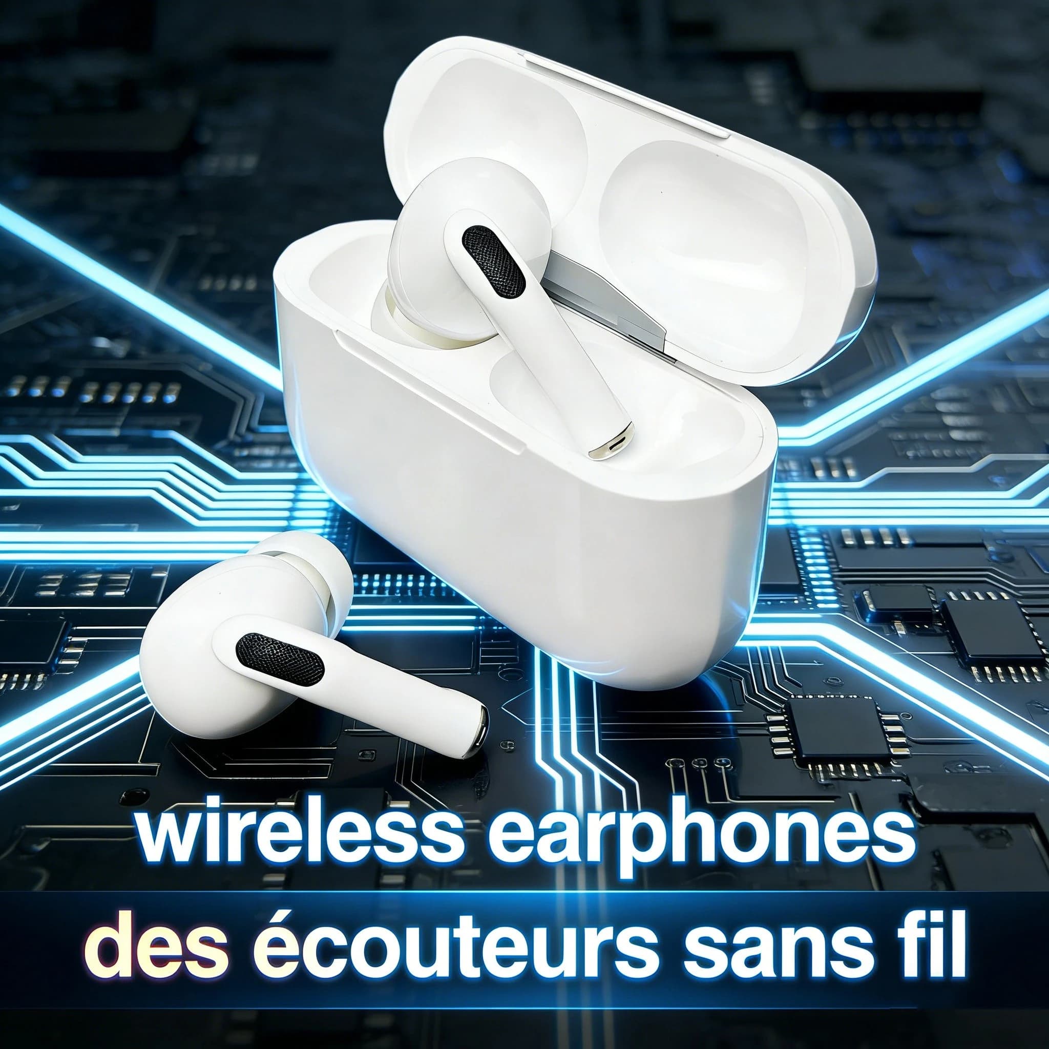 Wireless Earphones, Supporting TWS6.0/5.4/5.1/5.0, Wireless Earphones with Charging Compartment, Earphones with Microphone, Active Earphones, Bass Stereo, Suitable for Smartphones, Laptops, Sports, 2 Shared Sets