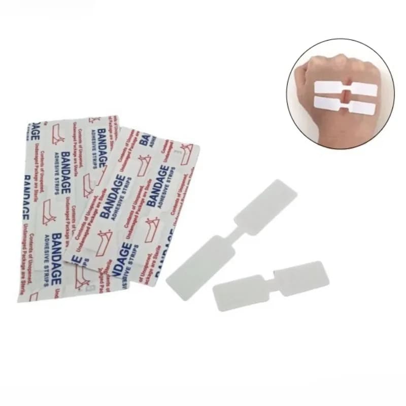 50 Pz/set Sutureless Medicazione Della Ferita Patch Cerotto per Punto Rapido Ferita di Primo Soccorso Cerotti Bende Adesive 45*10mm 70*12mm