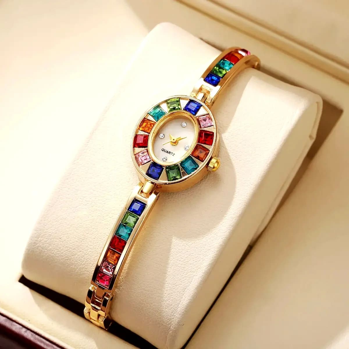 Luxury Rhinestone Women Watches Fashion Bracelet Band Ladies Quartz Watch Relogio Feminino（Without Box）