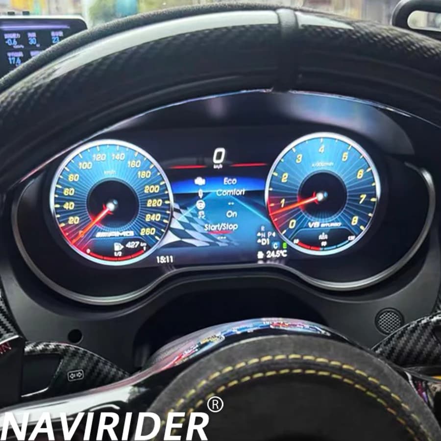 Cruscotto LCD da 12,3 Pollici per Mercedes Benz Classe A GLA CLA W176 X156 2016-2019 NTG5.0 Tachimetro Strumento Cluster Intelligente con Connessione