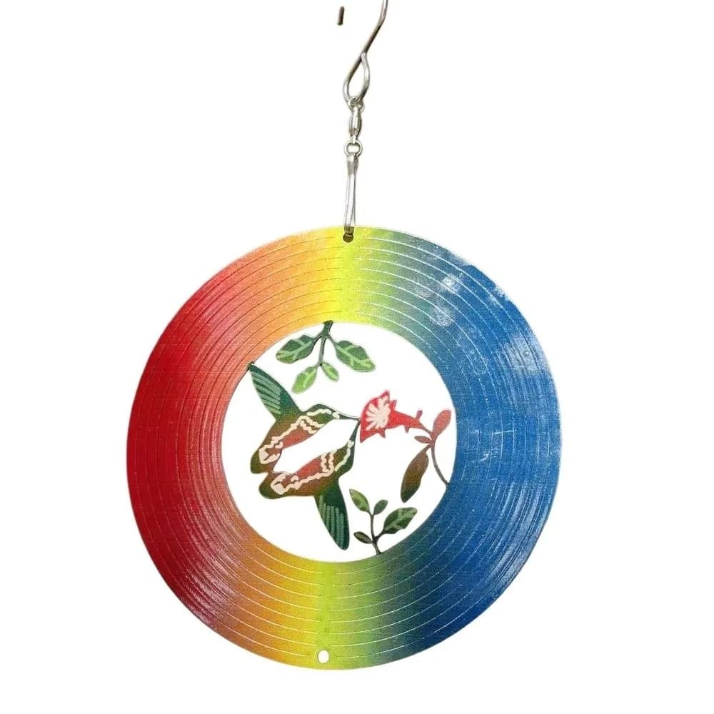 3D Mandala Wind Chime Flower Snowflake Rotating Pendant Vibrant Color Birds The Tree of Life Wind Spinner Garden Decoration