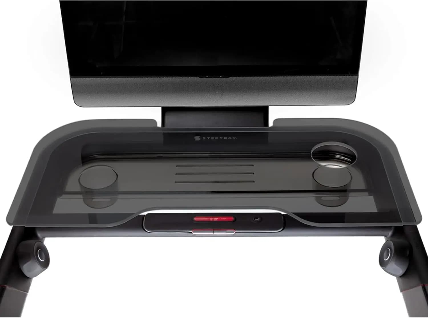 Vassoio da scrivania per tapis roulant, supporto per laptop in acrilico, adattamento universale non adatto a tutti i modelli, nero