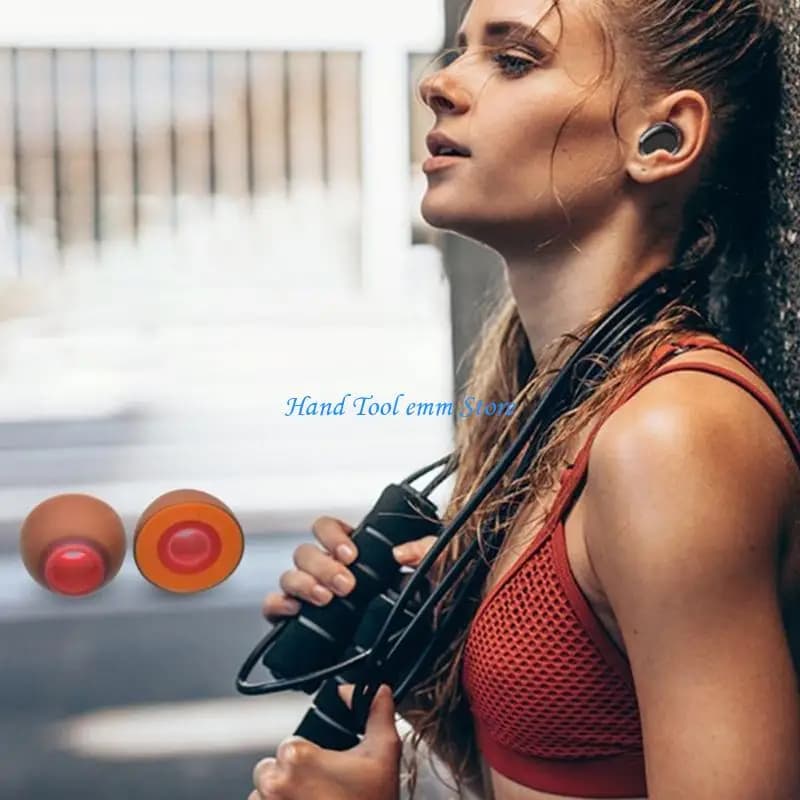 H37F Double Color C Shaped Ear Cushions With Memory Foam For Wireless Earbuds Sweatproof Design Precise fit Improved