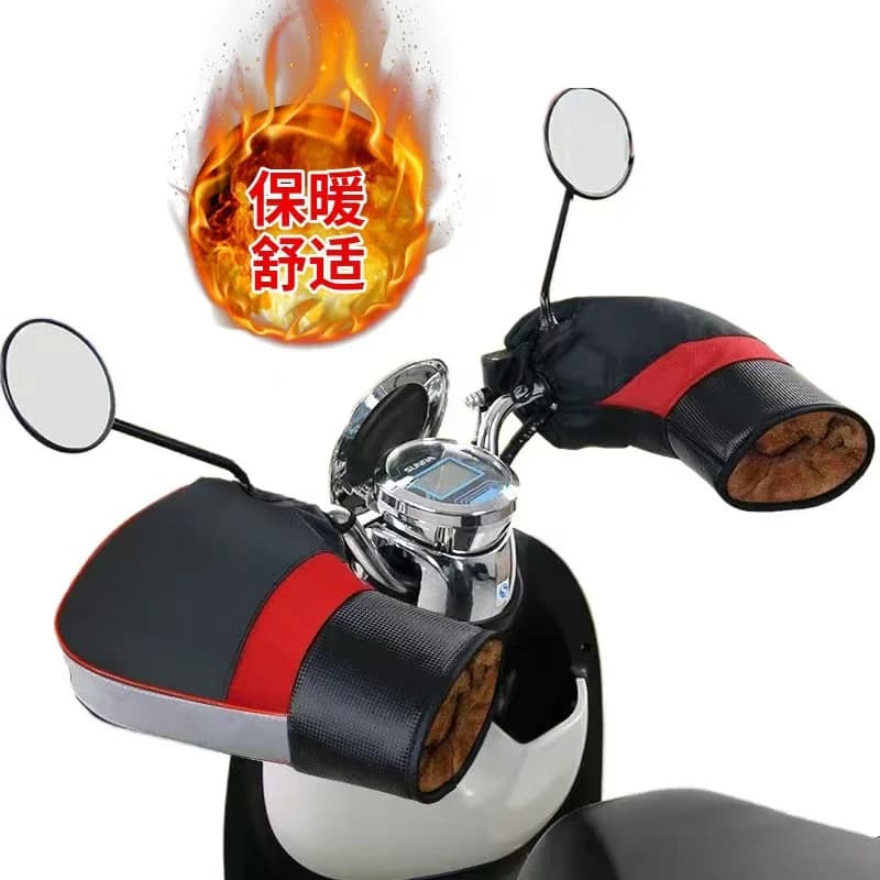 1 paio di manicotti per manubrio moto protettivi per scooter da moto, impugnatura calda e spessa, manicotti per manubrio, guanti scaldini invernali antipioggia