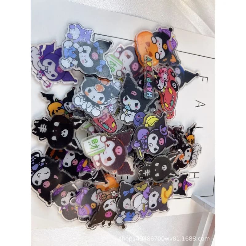 Kuromi Acrylic Tablets Diy Handmade Material Patches Can Be Made of Colored Edges Keychain Pendant Hairpin Hair Accessories