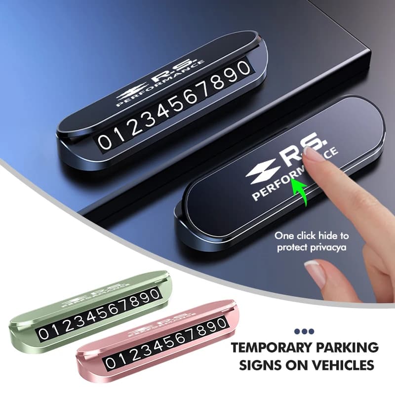 For Renault Alloy Temporary Car Parking Phone Number Card Plate Stop Sign Arkana Captur Twingo Talisman RS Line Logan Duster