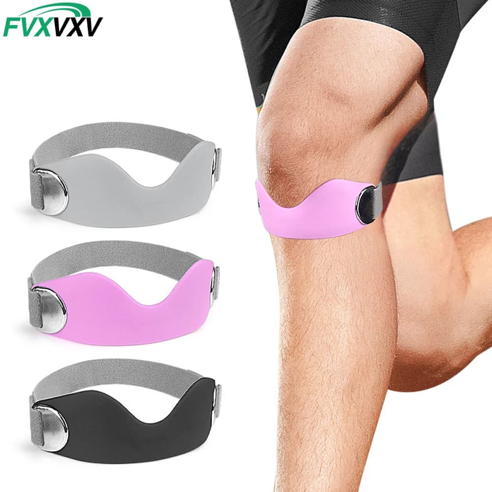 1 Pezzo Fascia per Tendine Rotulee per Sollievo dal Dolore, Stabilizzatore per Ginocchio da Basket, Fascia in Silicone Elastica con Protezione Fissa, Anello Rotulare