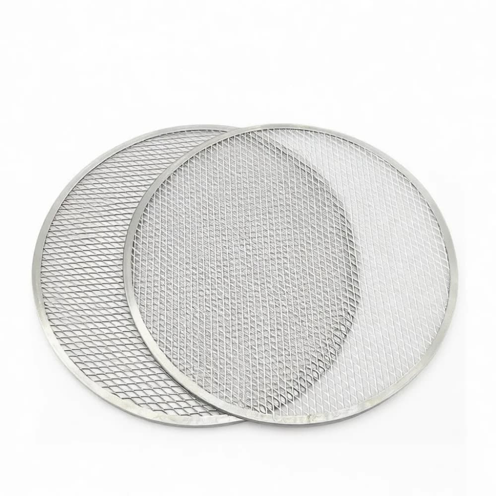 Durable Round Aluminum Pizza Screen Baking Mesh Tray Professional Kitchenware For Efficient Heat Conduction Roasting Pan