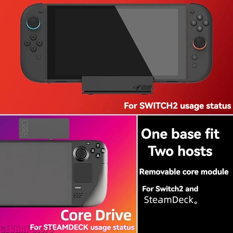USB C Hub Portable with Support for Nintendo Switch OLED and Switch 2, Multi-port Charging Dock with Stand Function